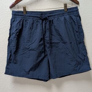 Abercrombie & Fitch Men's Nylon Navy Blue Pull-On Shorts. Size Large